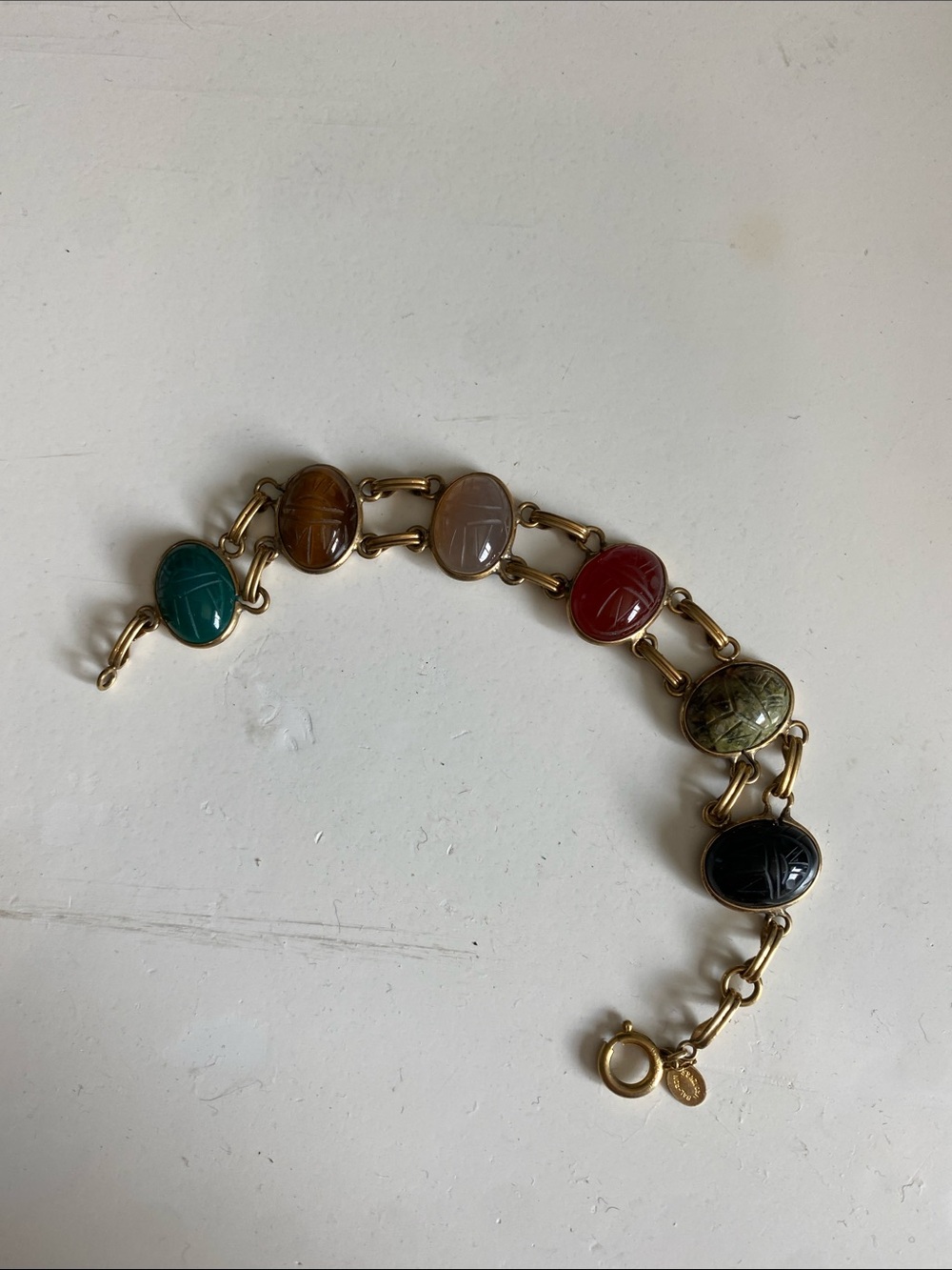 12k gf vintage scarab bracelet